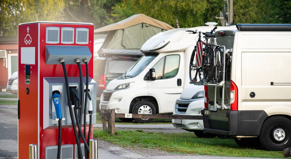 Ladesäulen am Wohnmobilstellplatz